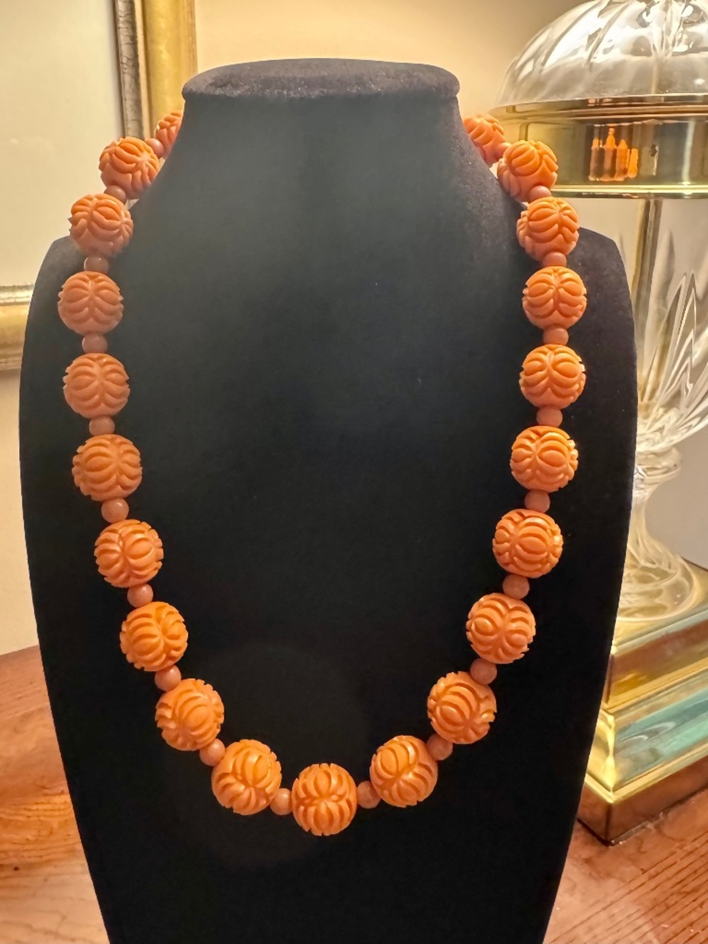 Coral Dimensional Beaded Necklace